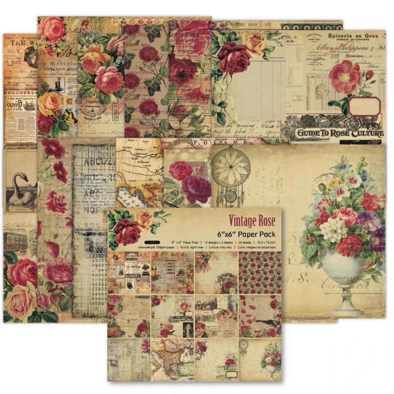 Ink Blotter Paper - Scrapbook Pad Assorted Pattern Decoupage Cardstock