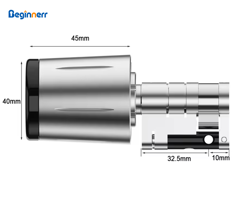 Letter Opener Brass - IP67 Waterproof Electronic Half euro cylinder