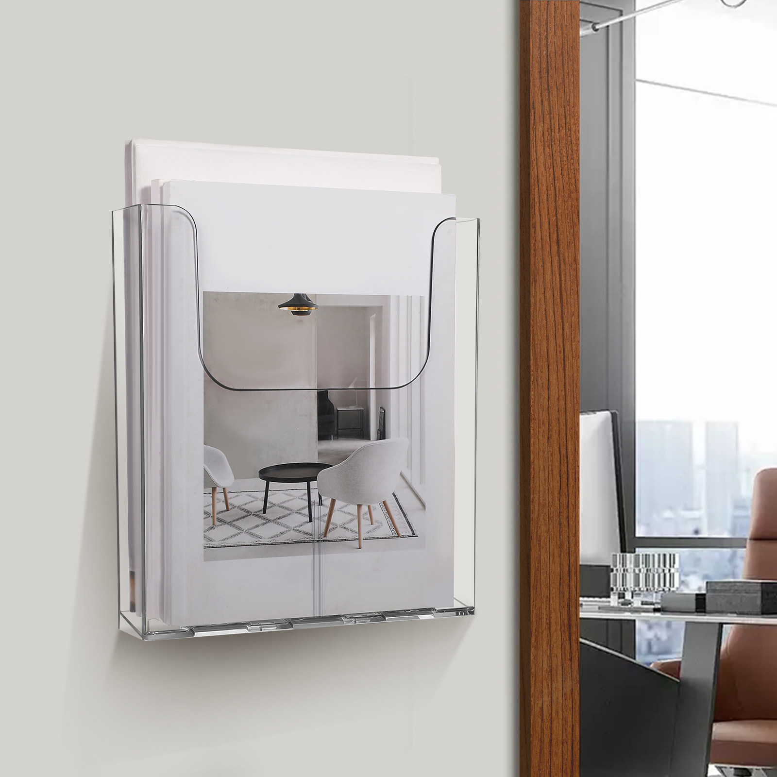 2Pcs Wall Storage Organizer Cl - огляд і ціна Magazine Holder Rack
