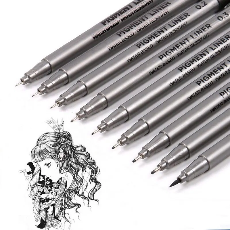 9Pcs/set Pigment Liner Micron  - огляд і ціна Copic Marker Sketch