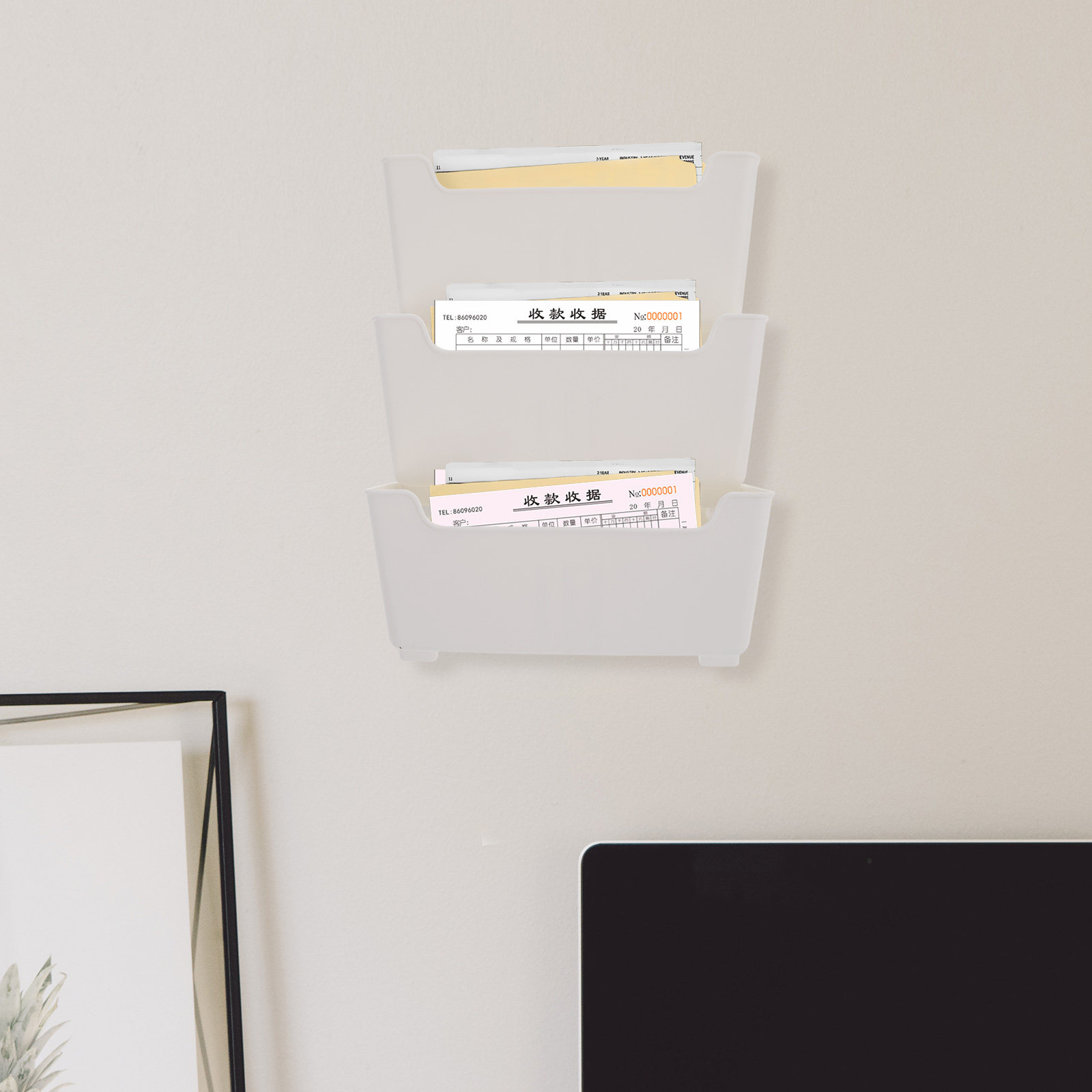 1Set Wall File Organizer Clear - огляд і ціна Magazine Holder Rack